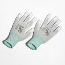 ESD PU PF NYLON GLOVE GRAY (L)